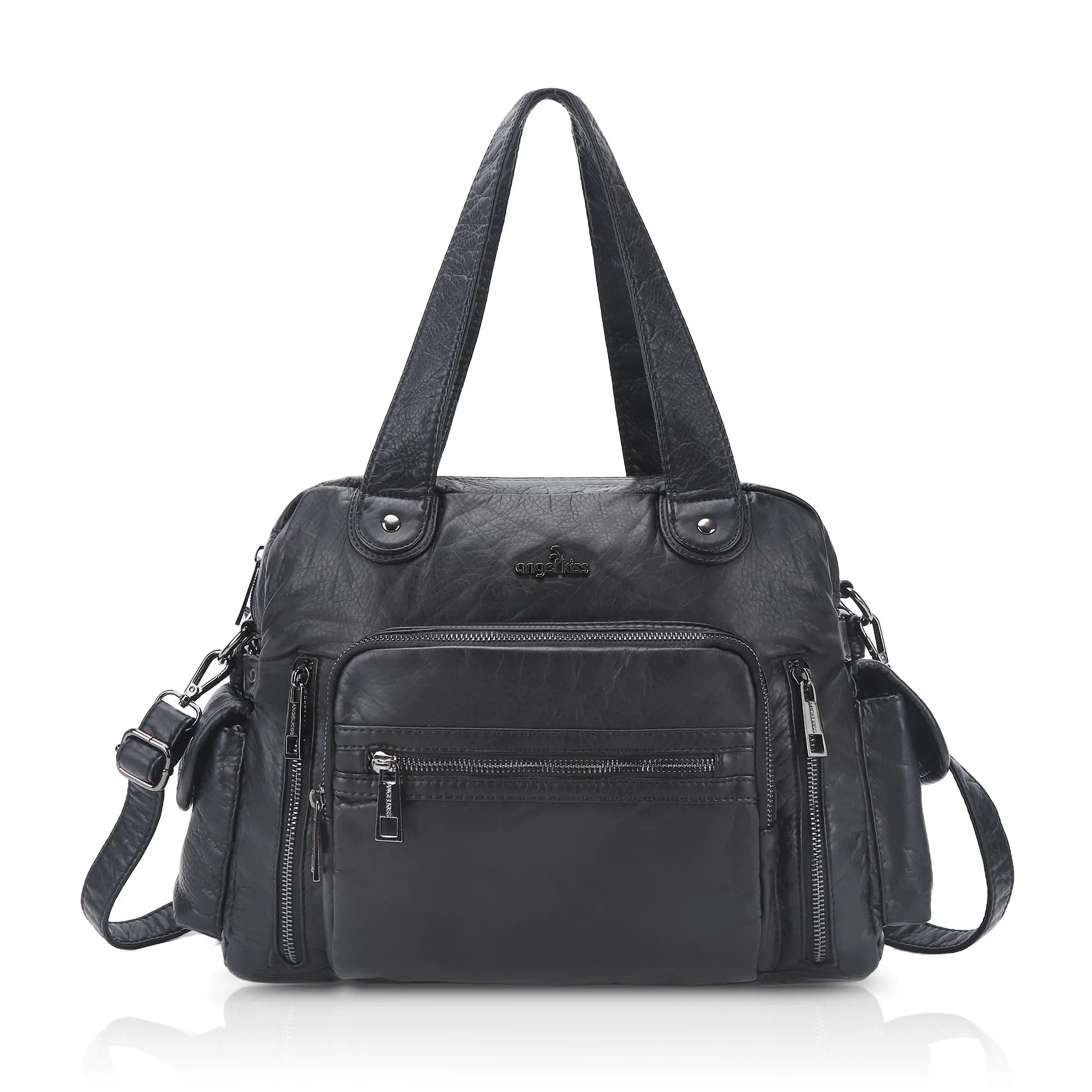 Slim Vegan Leather Tote Bag for Office | Waterproof PU Leather Briefcase for  Women