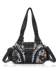 Retro Utility Multi-Pocket Satchel Shoulder-Crossbody Bag