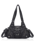 Retro Utility Multi-Pocket Satchel Shoulder-Crossbody Bag