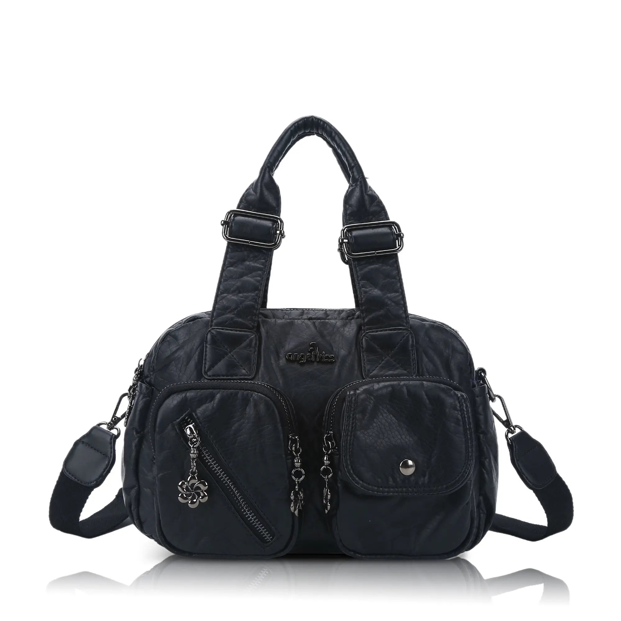 Vintage Green Handbag & Wallet Set|Large Capacity Tote for Women