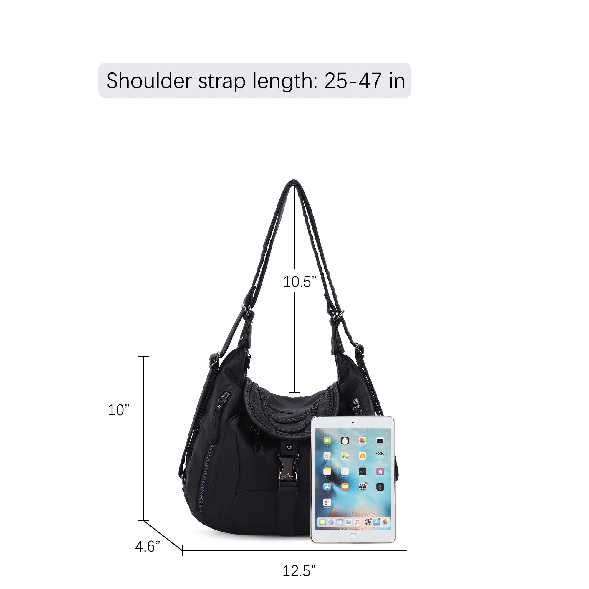 Large capacity multi-function hobo shoulder Bag