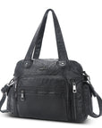 Slim Vegan Leather Tote Bag for Office | Waterproof PU Leather Briefcase for Women