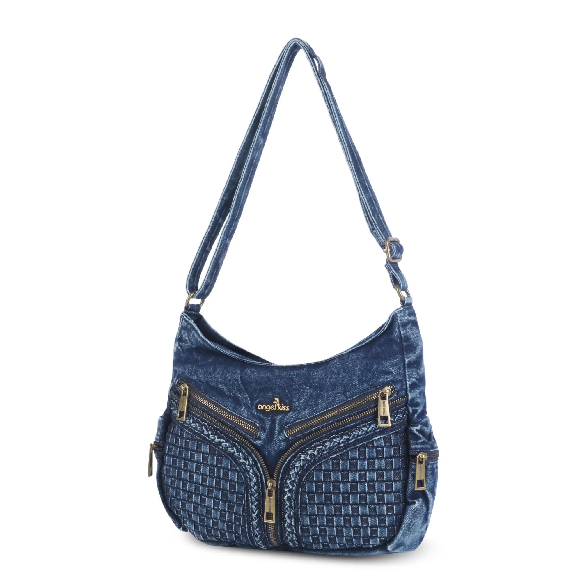 Large Size Street-Style Vintage Washed Denim Bag for Women