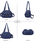 Washed Leather Handbag Unique Style For Women-Angelkiss Bag