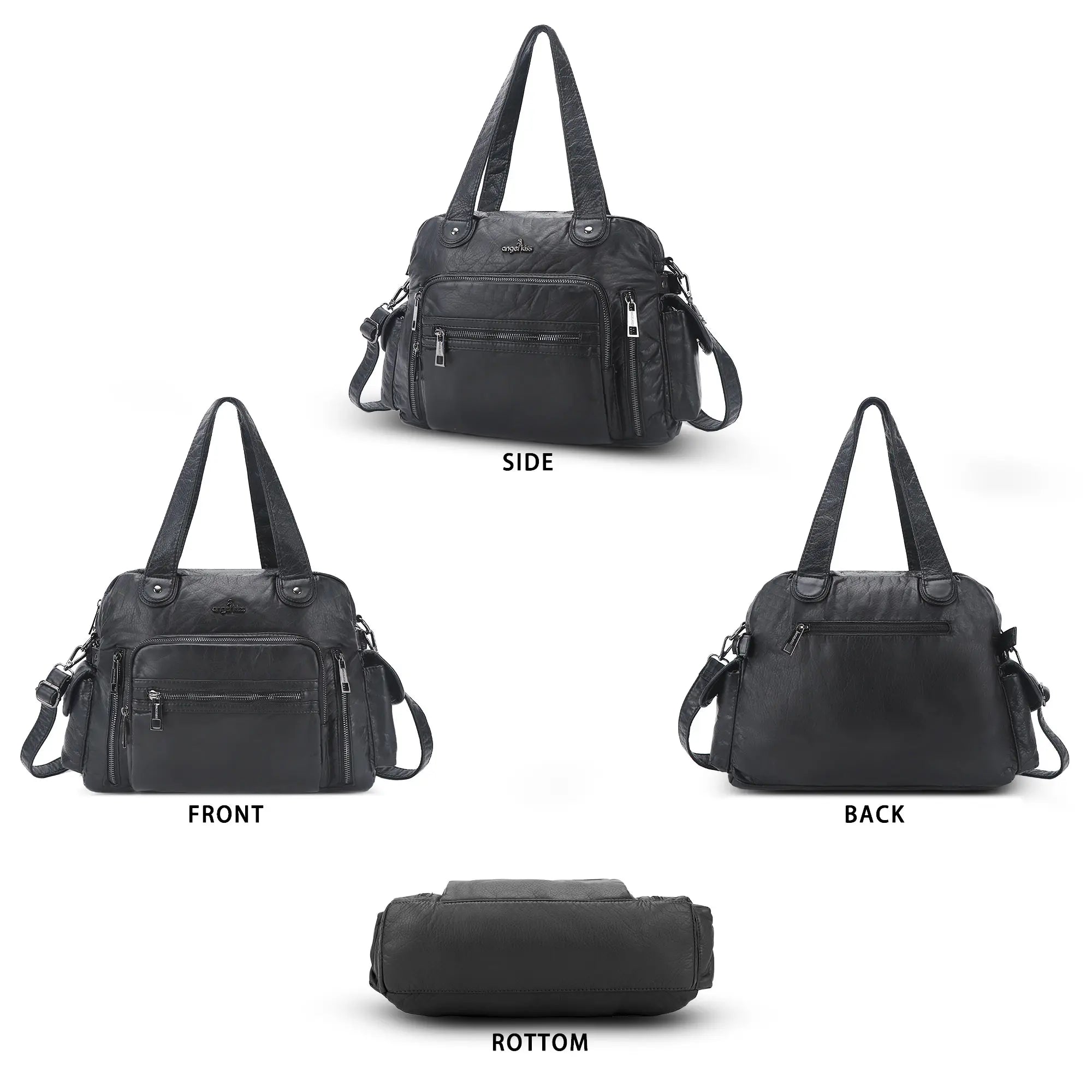 Slim Vegan Leather Tote Bag for Office | Waterproof PU Leather Briefcase for  Women