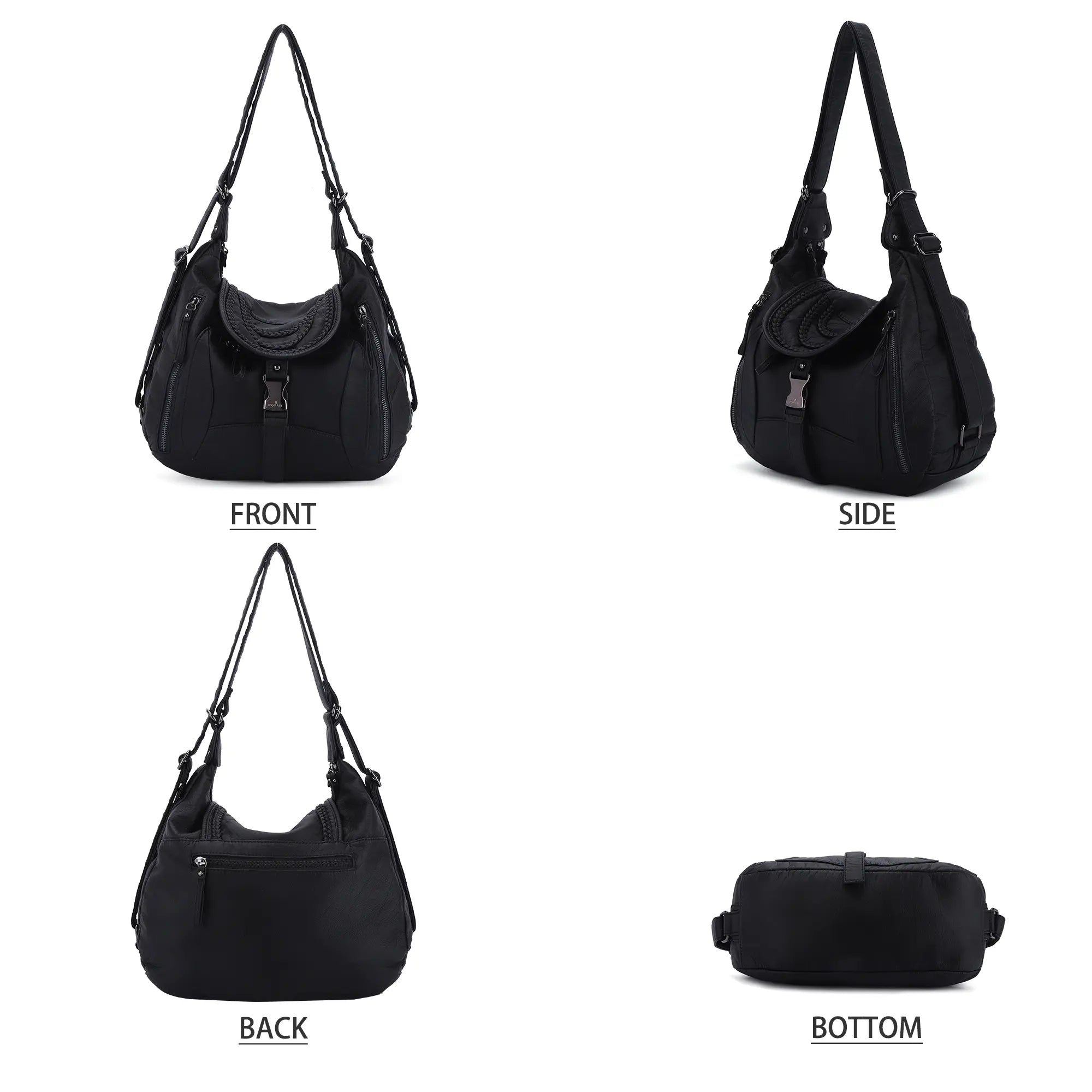 Large capacity multi-function hobo shoulder Bag