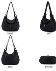 Large capacity multi-function hobo shoulder Bag