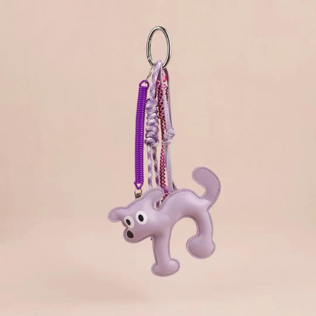 Cute Dog Colorful Beaded Keychain – Puppy Pendant