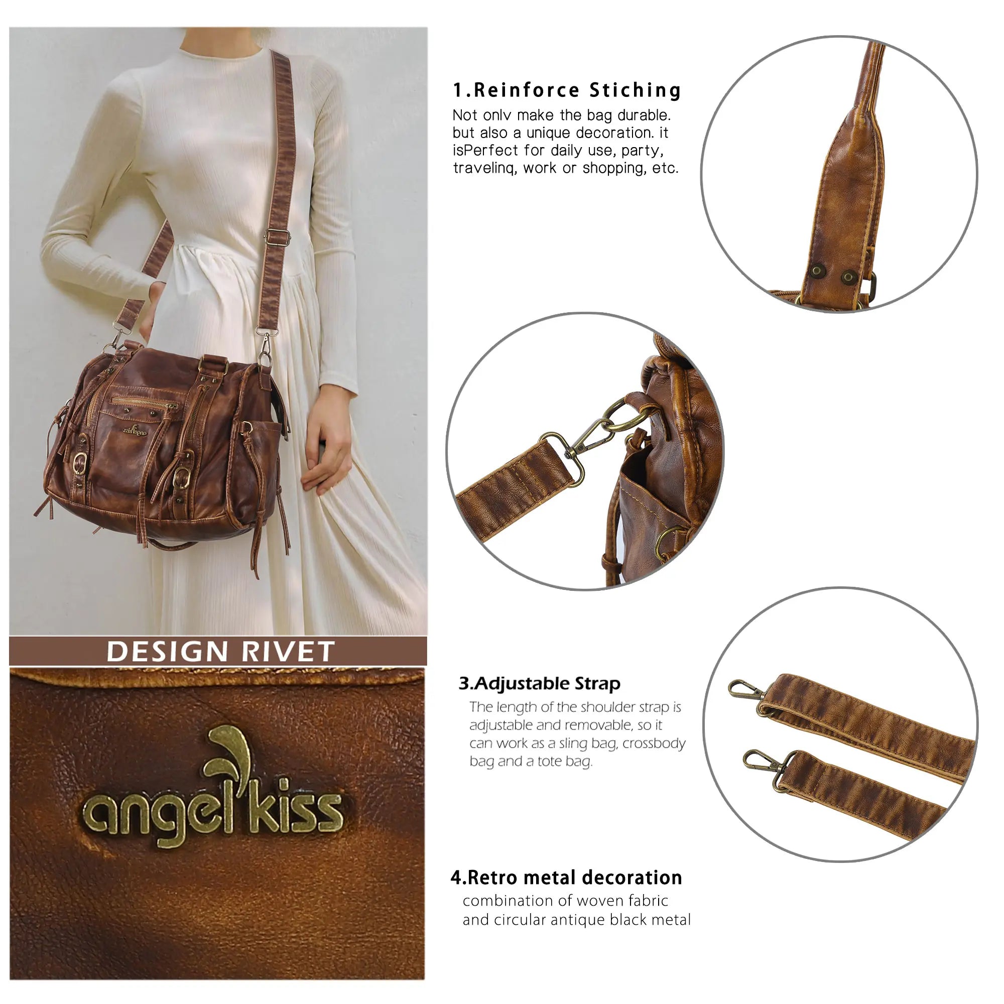 Multi-Compartment Large-Capacity Eco-Friendly Tote Bag for Women