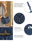 Large Size Street-Style Vintage Washed Denim Bag for Women