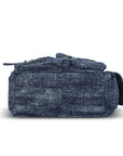 Multi-Pocket Soft Denim Tote Bag – Casual Everyday Shoulder Bag with Top Handles