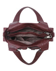 Vintage Burgundy Soft Leather Multi-Pocket Shoulder & Crossbody Bag