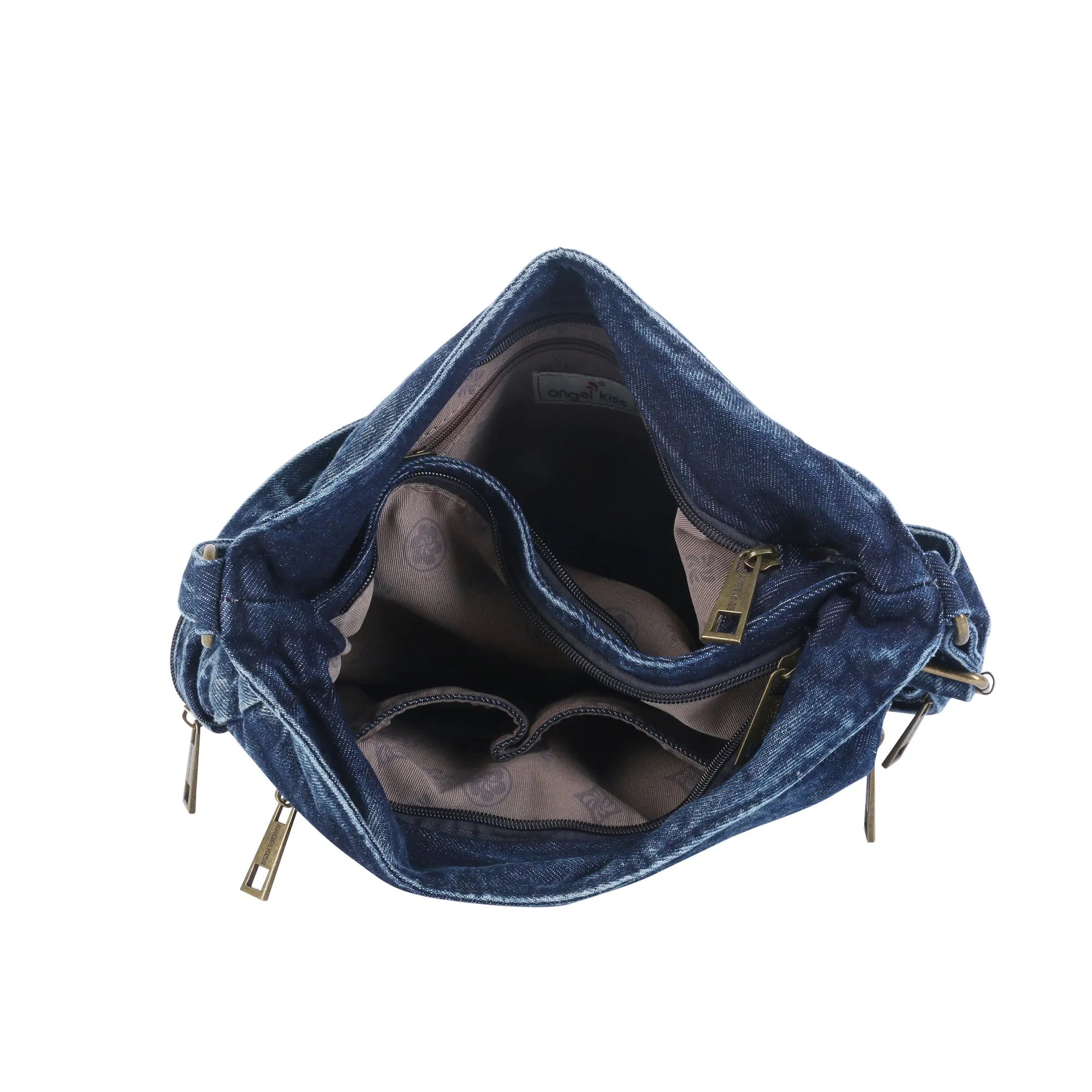 Large Size Street-Style Vintage Washed Denim Bag for Women