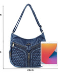 Large Size Street-Style Vintage Washed Denim Bag for Women