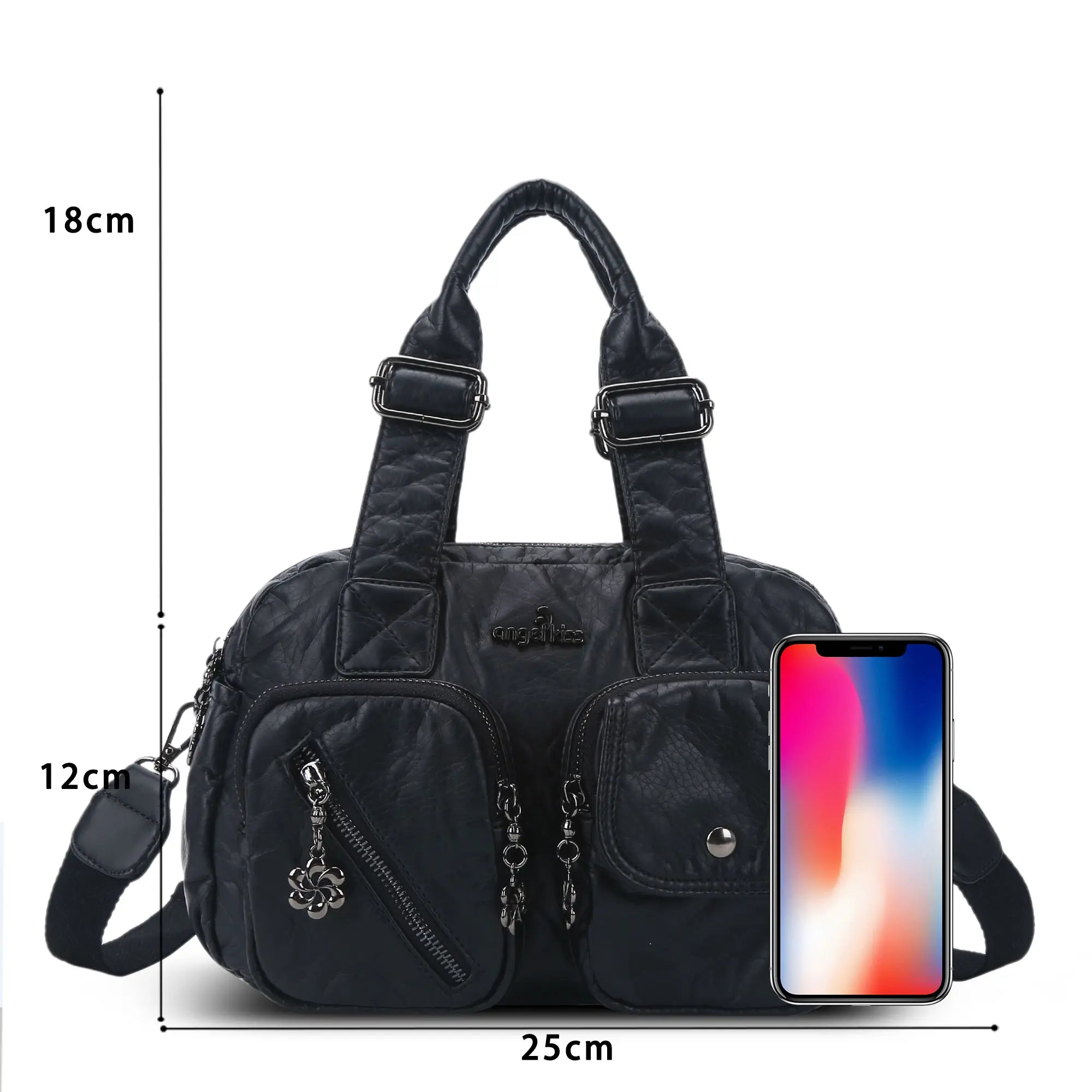 Vintage Green Handbag & Wallet Set|Large Capacity Tote for Women