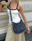 Large Size Street-Style Vintage Washed Denim Bag for Women