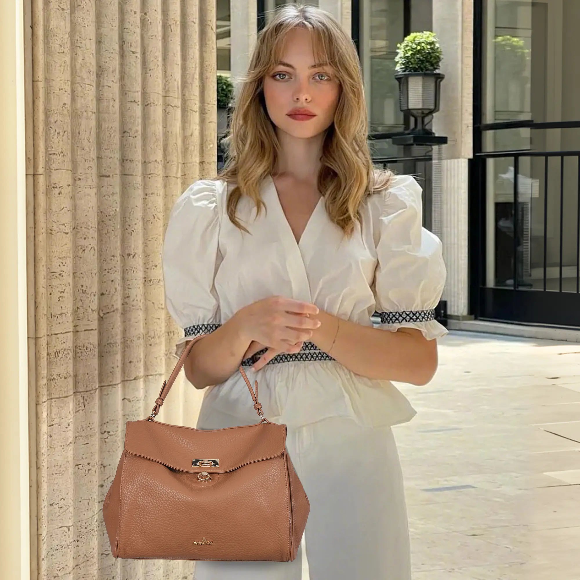 Bolso bandolera de gran capacidad y estilo informal para mujer/Beso de ángel