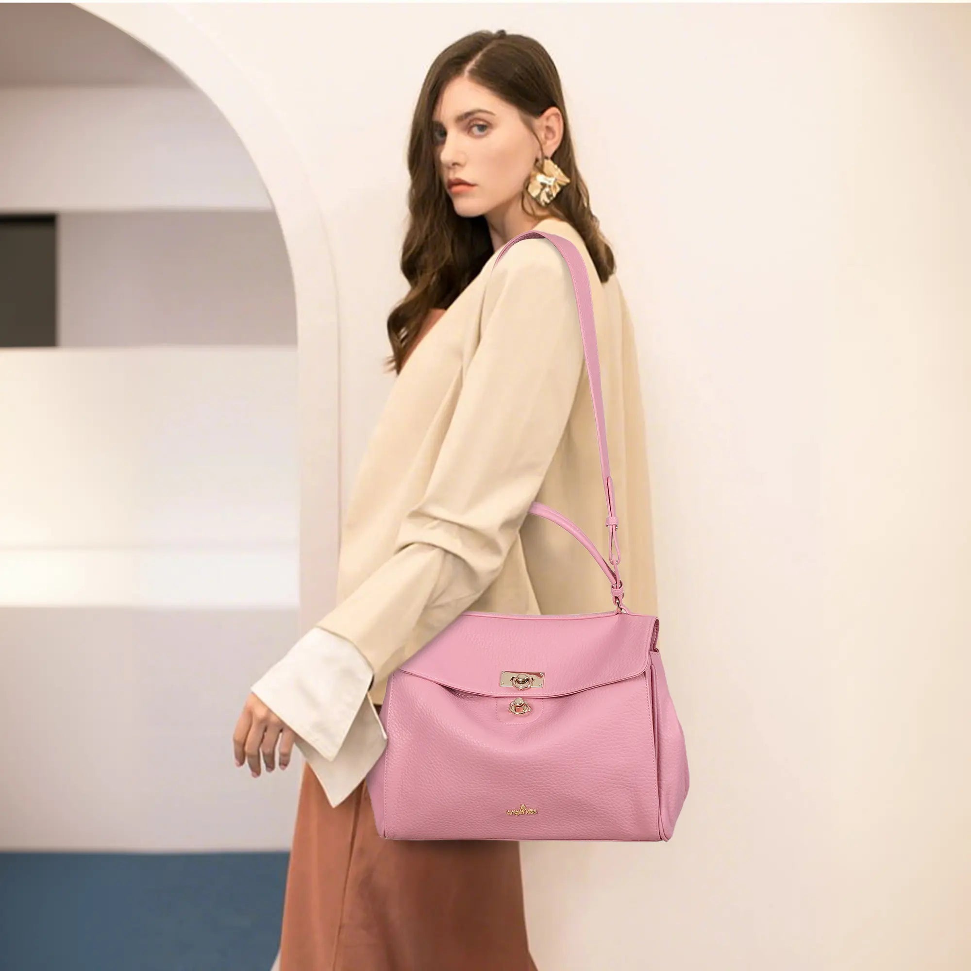 Bolso bandolera de gran capacidad y estilo informal para mujer/Beso de ángel