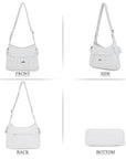 Classic Multi-Pocket Vegan Leather Shoulder Bag – Stylish & Functional