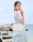 Classic Multi-Pocket Vegan Leather Shoulder Bag – Stylish & Functional
