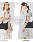 Classic Multi-Pocket Vegan Leather Shoulder Bag – Stylish & Functional