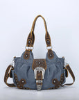 Ladies exquisite chic denim handbag satchel | Angel kiss