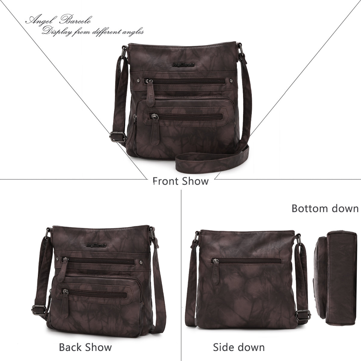 Women's tie-dye denim vintage crossbody bag-Angelkiss Bag