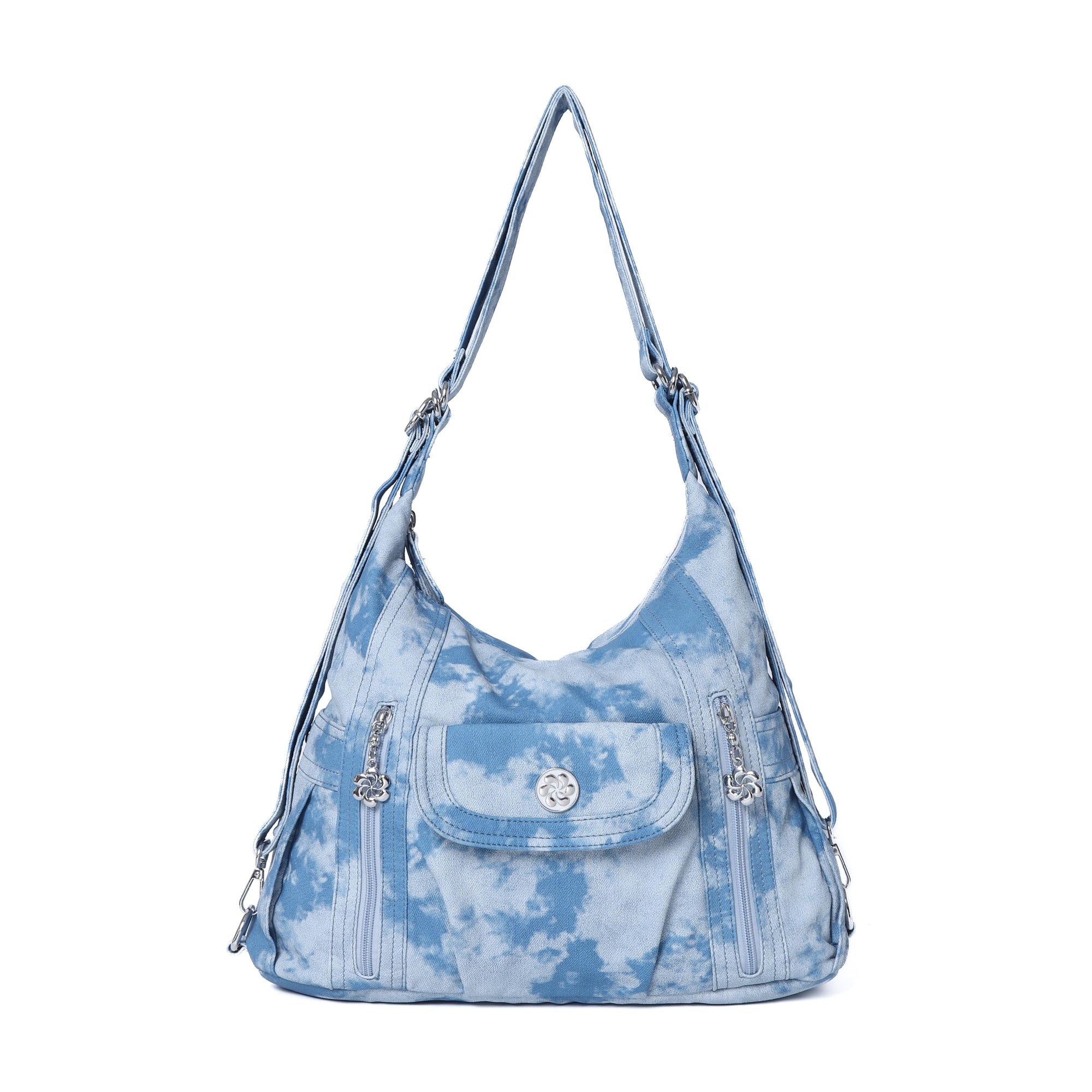 Steedy Denim vintage tie-dye tote bag-Angelkiss Bag