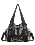 Tote solid color retro tie-dye spacious unique texture of the wandering bag-Angelkiss Bag