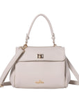 Top Handle Crossbody Bag with Turn-Lock Closure