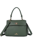 Top Handle Crossbody Bag with Turn-Lock Closure