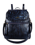Wash watermark floral vintage backpack-Angelkiss Bag