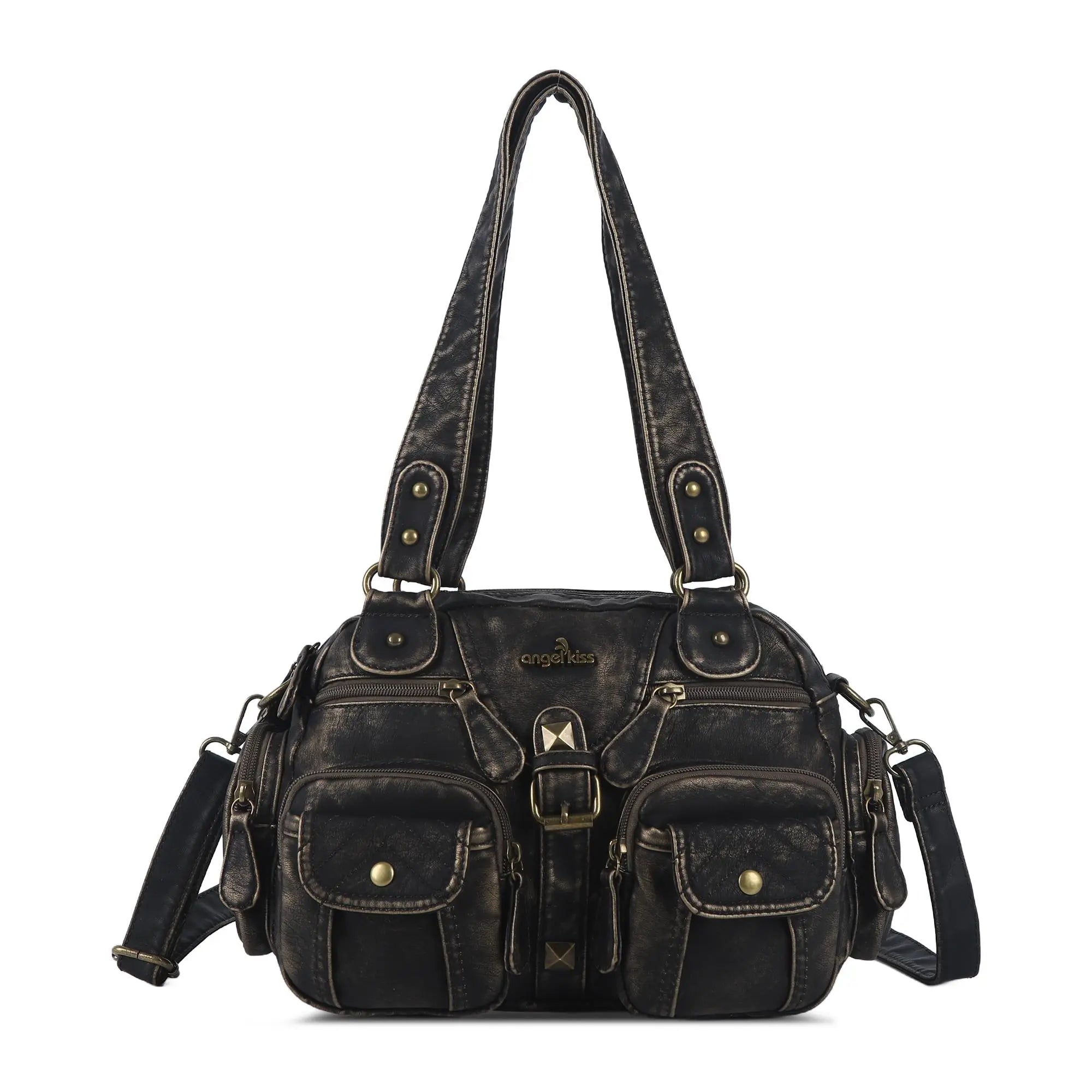 Leather Art Jewelyバッグ Starz Art Retro Cubico Unique Top Handle Bag [RZS8866