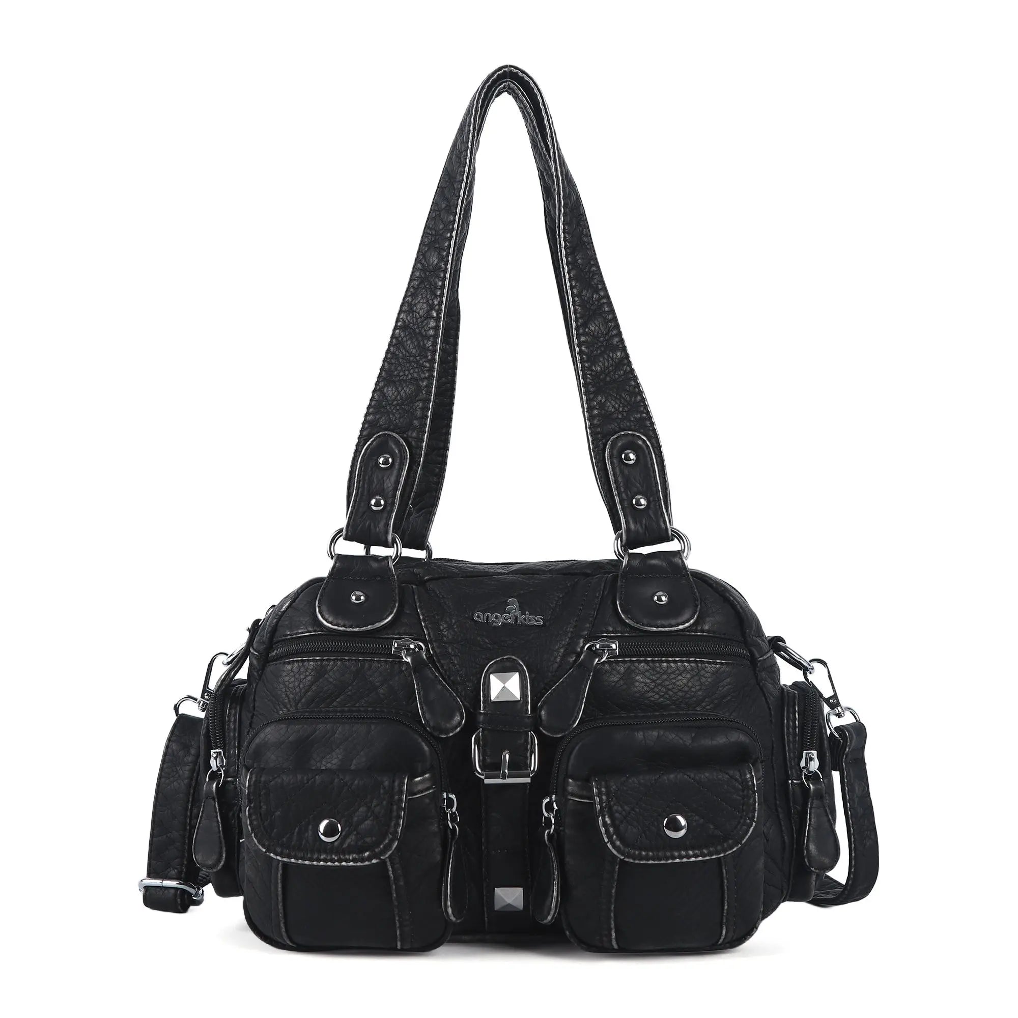 Washed Leather Multi Purpose Design Unique design Crossbody Bag