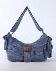 Colorful Denim Purse | Versatile Carry: Handheld, Shoulder, or Crossbody