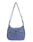 Angelkiss Washed Denim Woven Shoulder Bag – Vintage-Inspired with Practical Elegance