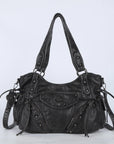 Faded Violet Vegan Leather Tote / Crossbody Bag