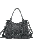 Vintage Denim Rivet Large Capacity Tote Shoulder Bag