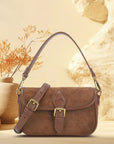 Suede Burgundy handbag/crossbody bag