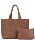 Angelkiss PU Leather Tote Bag with Pouch – Elegant Everyday Handbag