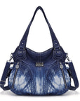 washed tie-dyeDaily women simple unique hobo handbag-Angelkiss Bag