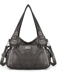 washed Large capacity Daily women Waterproof unique hobo handbag-Angelkiss Bag