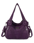 washed Large capacity Daily women Waterproof unique hobo handbag-Angelkiss Bag