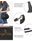 Vintage Bronze PU Leather Handbag – Multi-Pocket Shoulder Tote & Crossbody Bag
