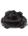 Vintage Bronze PU Leather Handbag – Multi-Pocket Shoulder Tote & Crossbody Bag