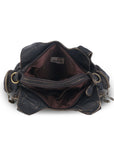 Vintage Bronze PU Leather Handbag – Multi-Pocket Shoulder Tote & Crossbody Bag