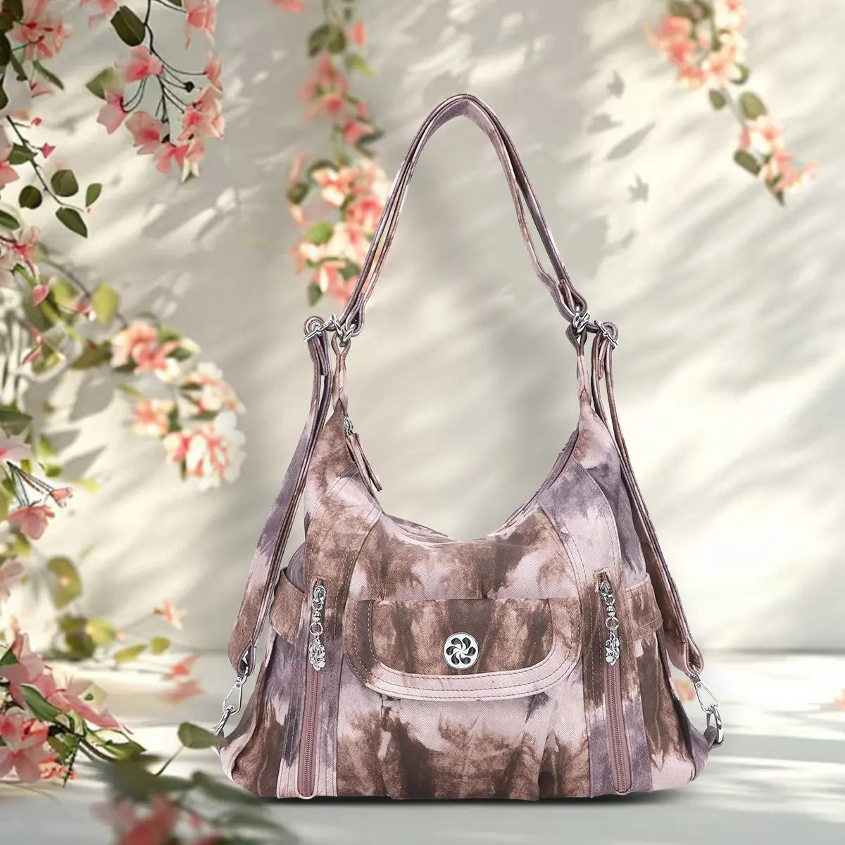 Steedy Denim vintage tie-dye tote bag