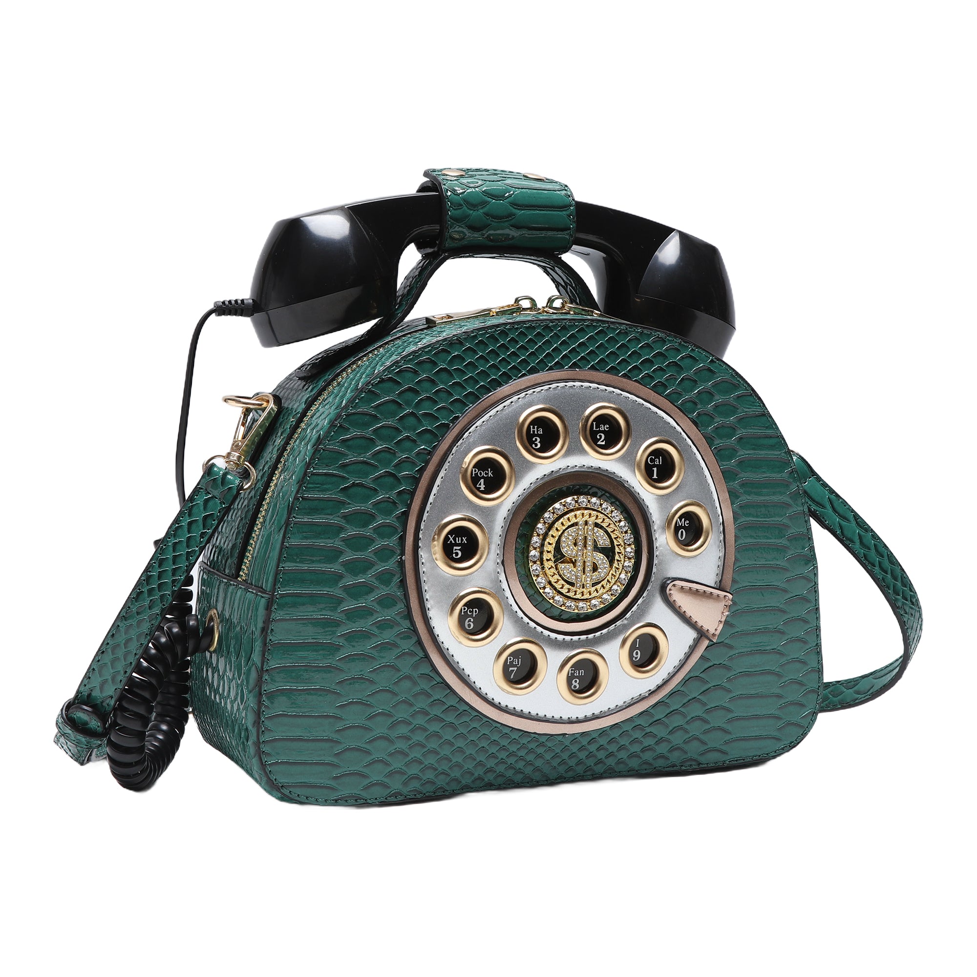 A subtle three-dimensional telephone landline crossbody bag-Angelkiss Bag