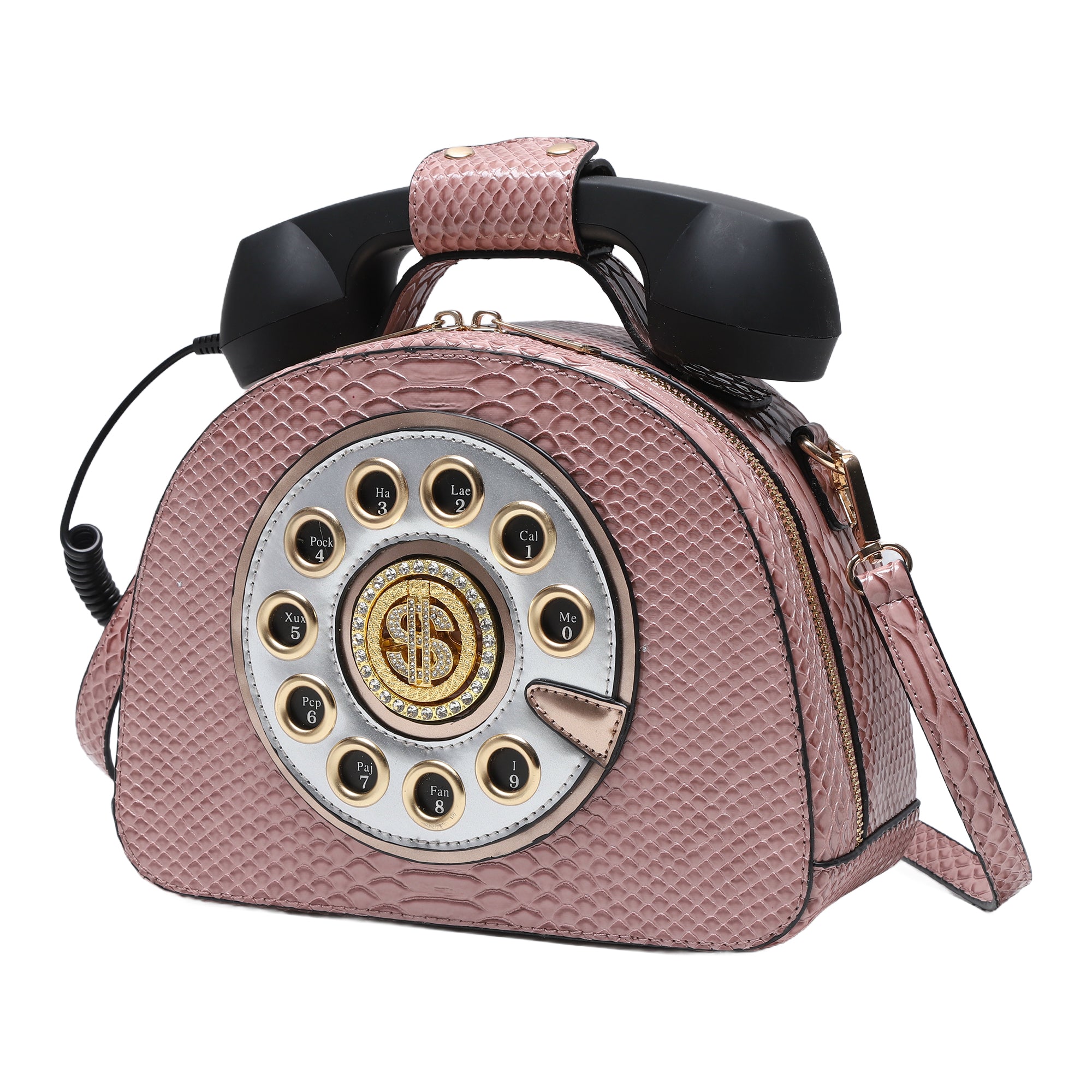 A subtle three-dimensional telephone landline crossbody bag-Angelkiss Bag