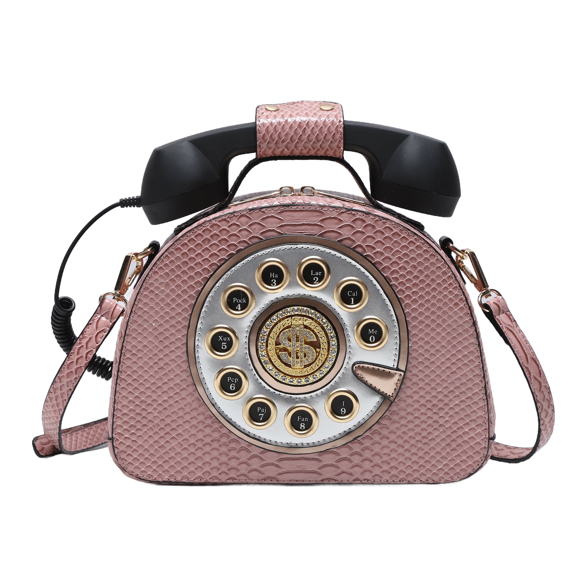 A subtle three-dimensional telephone landline crossbody bag-Angelkiss Bag